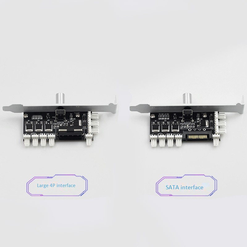 

PC 8 Channels Fan Hub Cooling Fan Speed Controller for CPU Case HDD VGA PWM W/ PCI Bracket Power By 12V Cooler
