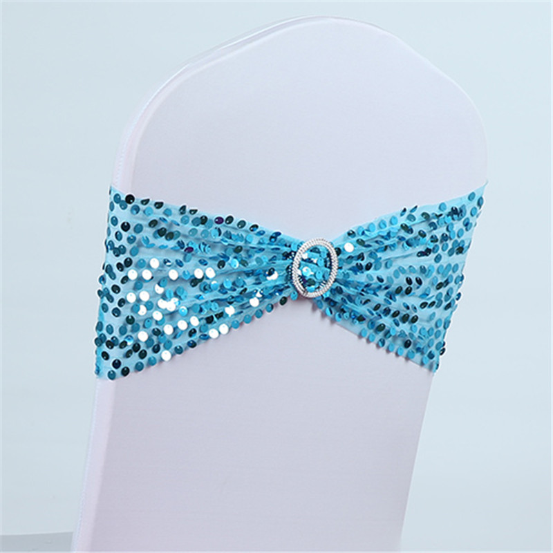 

Shipping Free 50PCS Sequin Chair Sash Bands Spandex 15X35cm Stretch Lycra Chair Cover Sashes Bows with Diamond Ring for Weddings