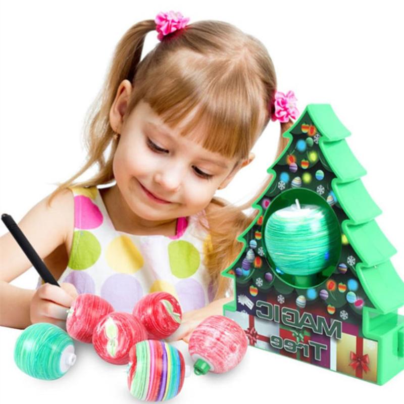 

Christmas Ornaments Graffiti Christmas Magic Tree DIY Painted Balls Merry Tree Decorations for Home Xmas Gifts Noel