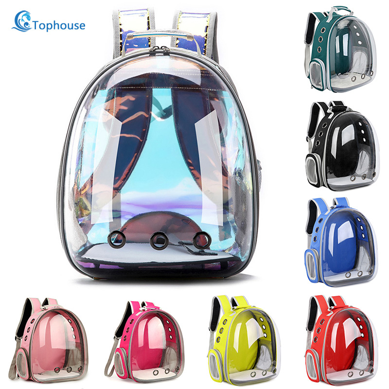 

Free shipping Cat bag Breathable Portable Pet Carrier Bag Outdoor Travel backpack for cat and dog Transparent Space pet Backpack