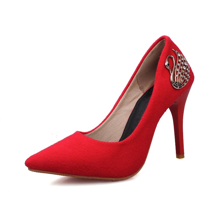 

Big Size Pointed high heel shoes ladies high heels women shoes woman pumps, Black