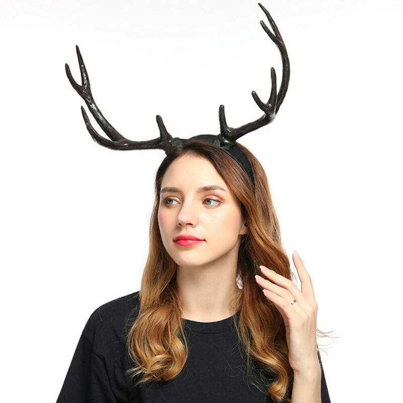 

Retro Gothic Antlers Deer Horns Headband Halloween Xmas Christmas Cosplay Headdress Hair Accessories