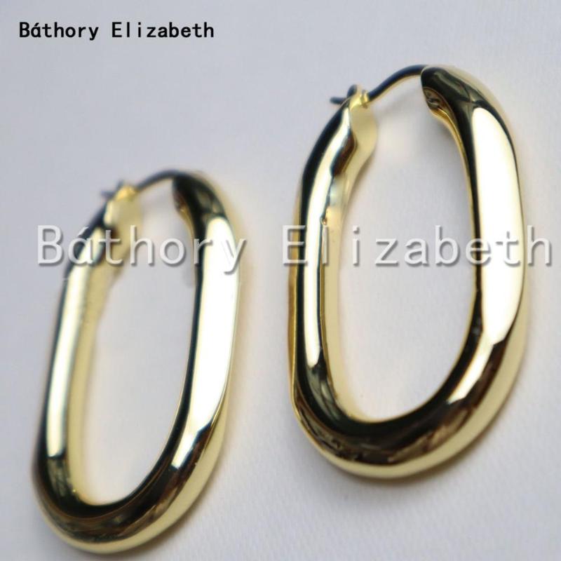 

Dangle & Chandelier Elizabety Hoop Earrings Gold Color Cute Geometric Small Circle Hoops Earings Fashion Jewelry For Women Gift
