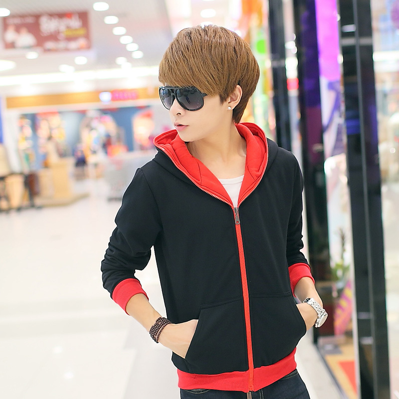 

Spring thin cardigan baseball jacket slim hoodie men's fashion coat