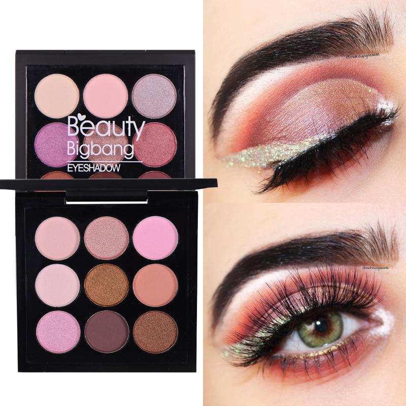 

9 Colors Earth Tone Matte & Shimmer Eyeshadow Palette Smoky Eye Shadow Palette Eye Cosmetic Powder