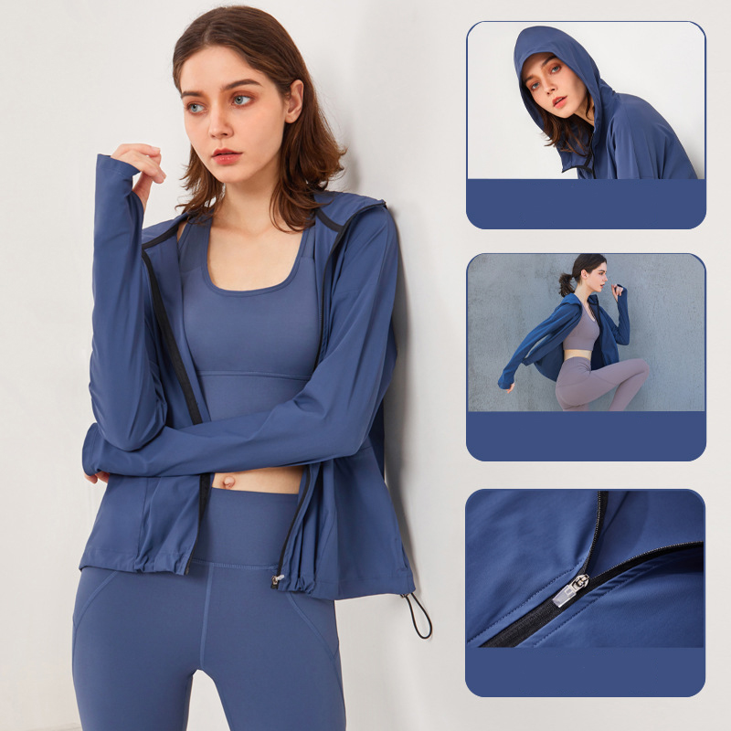 

Women Sports 2020 Running Jacket Long Sleeve Yoga Jacket Breathable Gym Zipper Activewear Jogging Sport Coats chaqueta mujer, Black