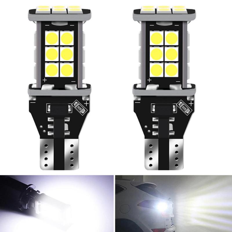 

2x W16W T15 LED Bulb Canbus Error Free Car Backup Reverse Light White for Focus 2 3 1 2 Fiesta Mondeo 4 5 Kuga Ranger, As pic