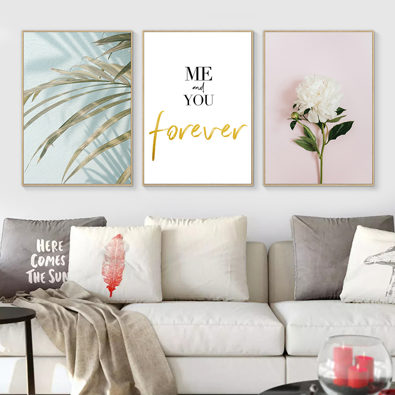 

Nordic Canvas Painting Plant White Flower Picture Wall Art Home DIY Decor Nordic Kid Bedroom Living Room Home Decor Poster