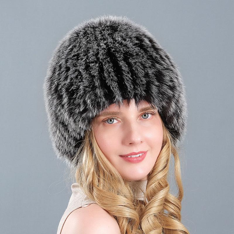 

Russian Style Winter Hats Thick Furry Women Faux Fur Fluffy Hat Skullies Beanies Warm Hats Skiing Bonet Femme, Color1