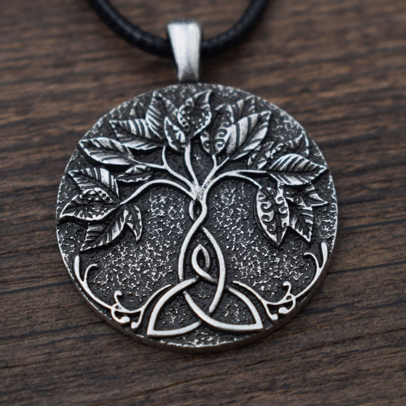 

Mother Daughter Tree of Life Round Pendant Necklace For Woman Man Gift