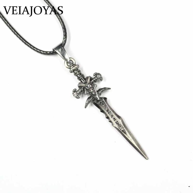 

Trendy Jewelry Hot Game Alsace Sword Pendants Necklace Vintage Frostmourne Alloy Pendant Jewelry Gifts for Men