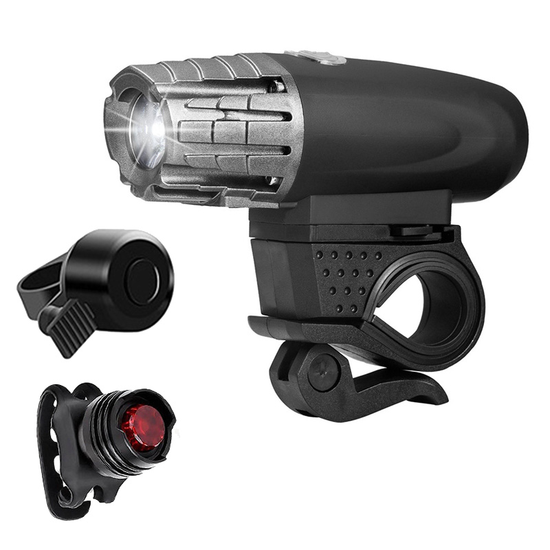 

USB Rechargeable LED Bicycle Light Set Bike Lamp Front LED Headlight For Night Riding Fishing Hunting Camping