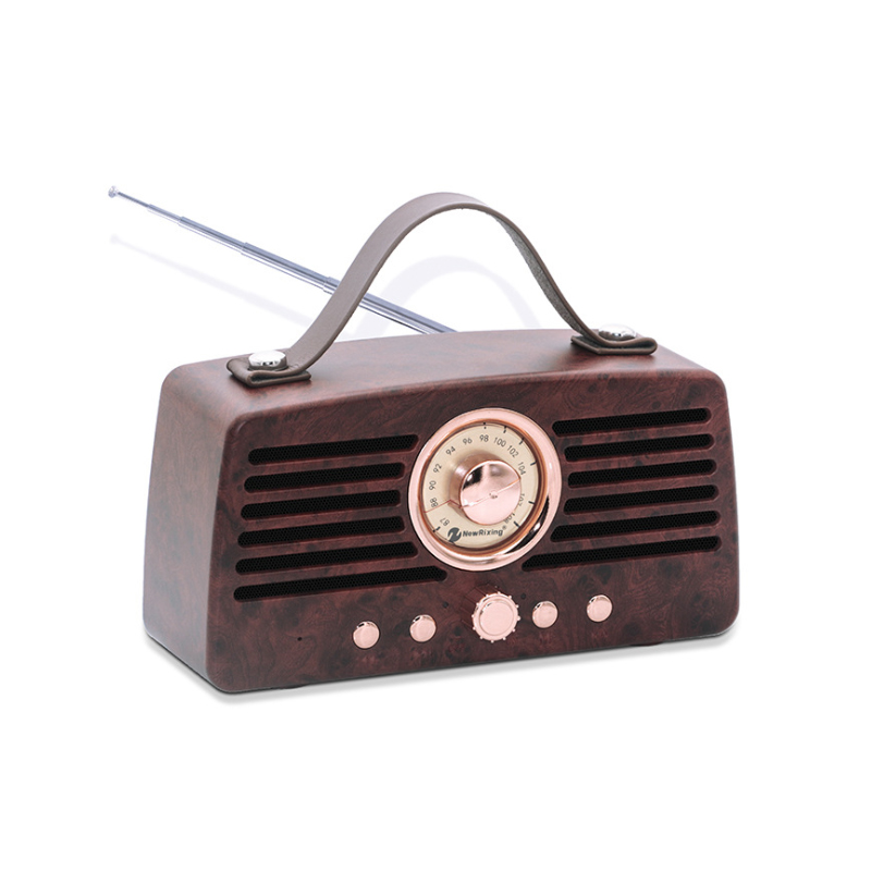 

Radio NR4013 Retro Machine Wireless Bluetooth Speaker Subwoofer Portable Portable Bass Wood Grain Speaker MP3