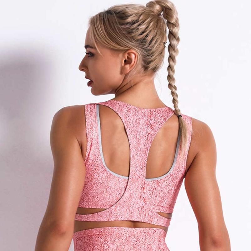 

Women Sport Fitness Gym Bra Tops Workout Training Vest Female Exercise Top Running Wireless Women's Yoga Tank Underwear 6211, Black