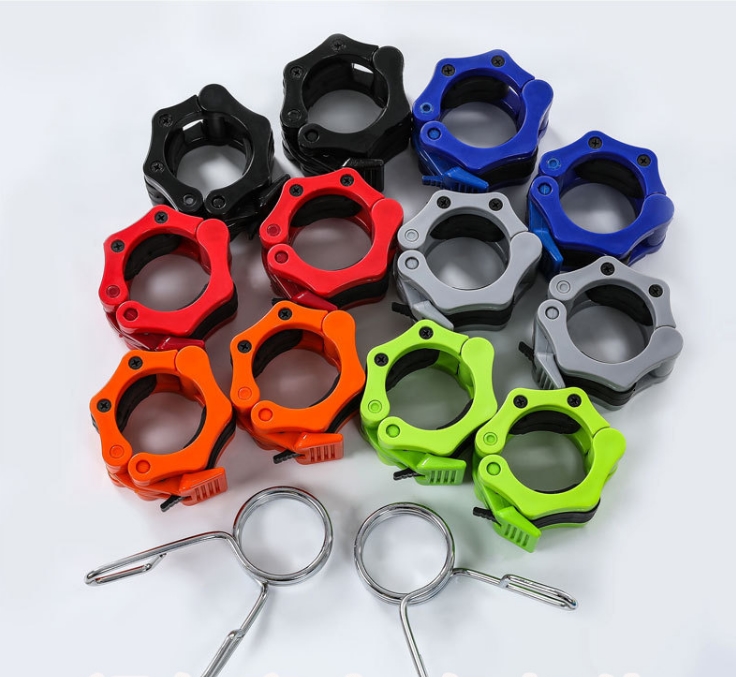 

Wholesale clamp barbell standard bar Weight plates collar clips Weightlifting Fitness collar clamps 5cm barbell clamp