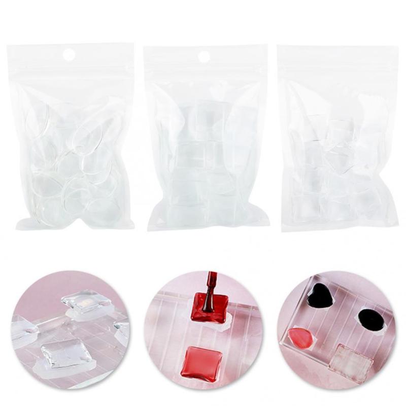 

Glass Nail Art Color Display Card Nail Gel Color Practice Bead Manicure Tool, Foursquare