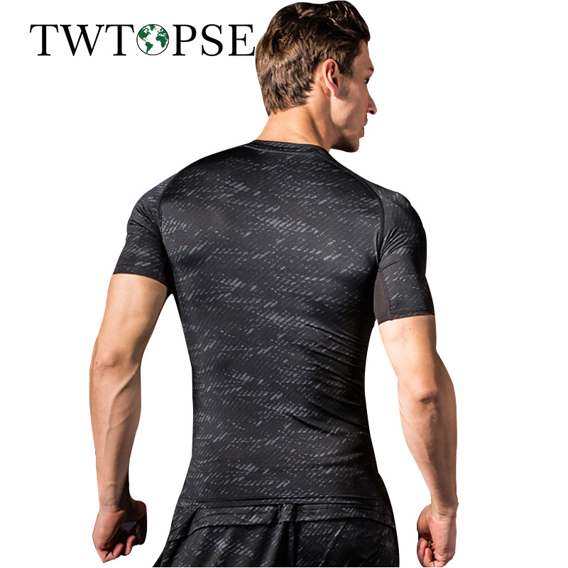 

TWTOPSE Men Sport T-shirts Quick Dry Camping Hiking Cycling Bike Bicycle Breathable Anti-sweat Hiking Underwear Running Clothes, As pic