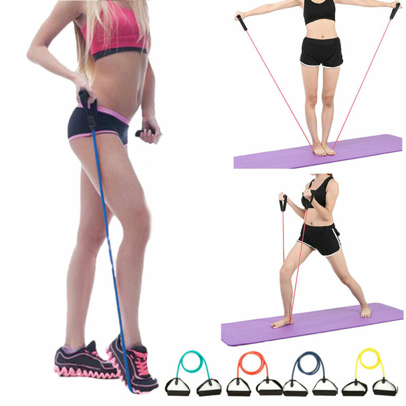 

2020 Candy Color Portable Yoga Exercise Kit Tension Rope Fitness Pedal Exerciser Pull Bands HOT
