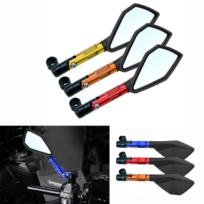 

New 2pcs Motorcycle Rear View Mirror CNC Camiseta Moto Universal Motocross Accessories Electric Vehicle Mirror Reversing