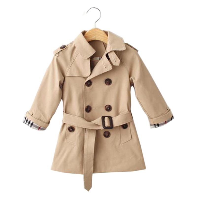 

Girls Trench Coats Double Breasted Jackets For Girls Clothing Tops Kids Windbreaker Spring Autumn Outerwear for Boys, Beige