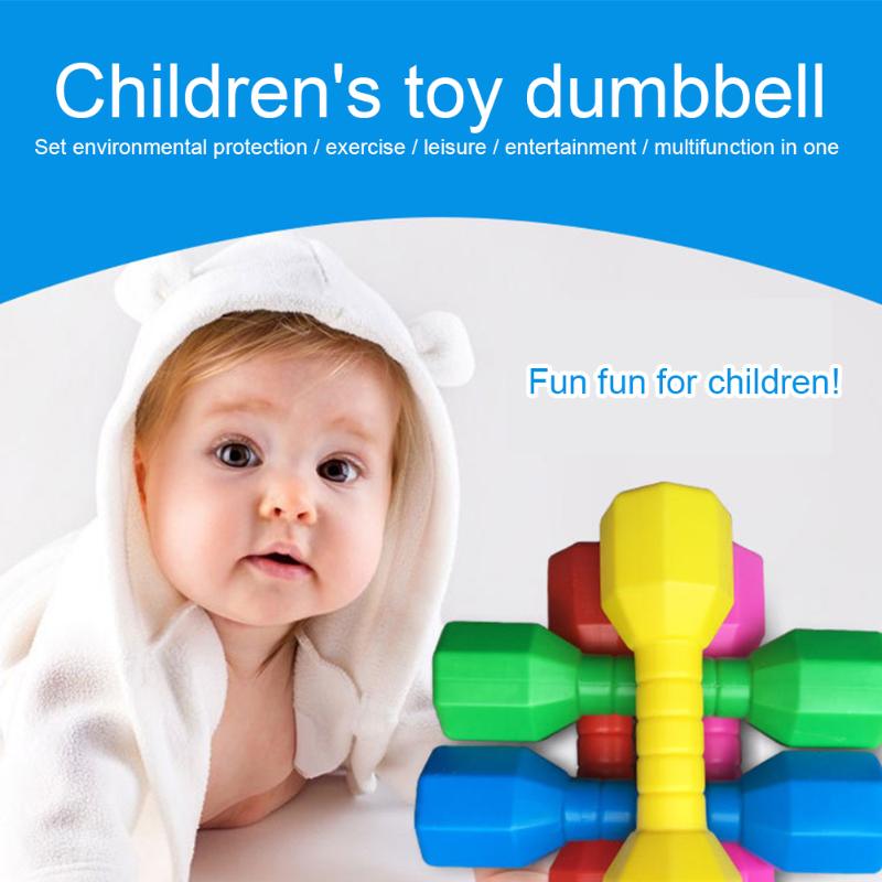 

2pcs/set Early Education Gift Gym Children Dumbbells Fitness Equipment Hand Weights Kindergarten Exercise Fun Outdoor Sports PE, Blue