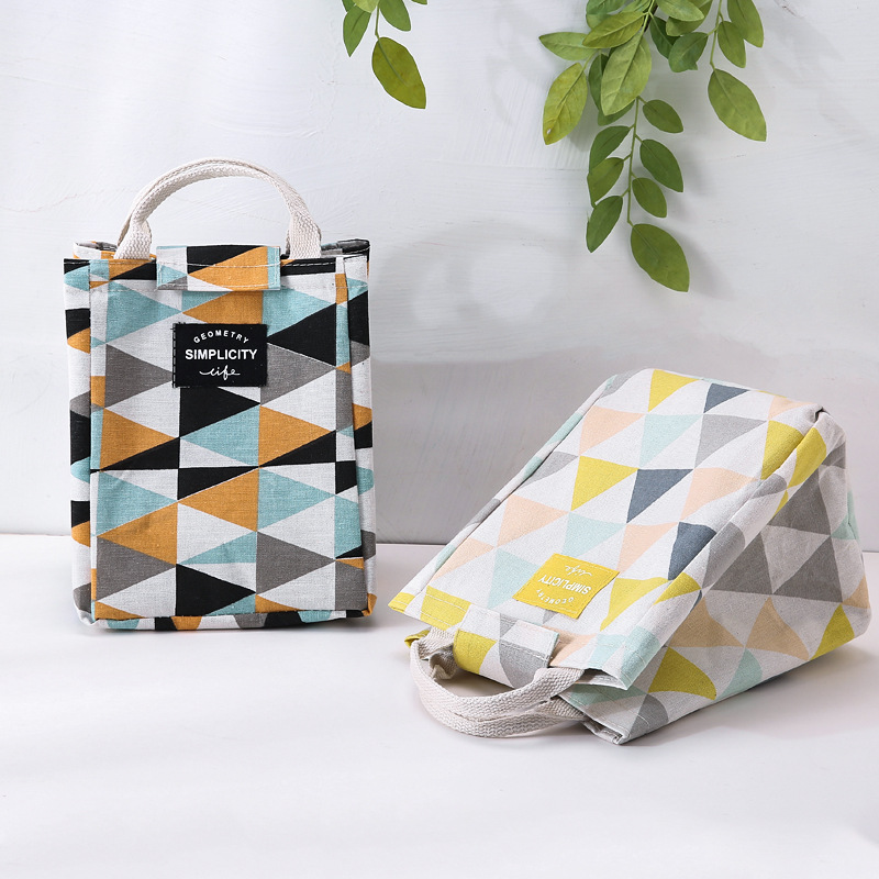 

Geometric square cotton and linen adhesive travel storage bag travel storage shoe bag convenient cosmetic cartoon insulation