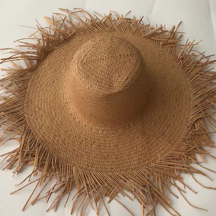 

ZJBECHAHMU Casual Solid Vintage Straw Sun Hats For Women Summer Caps Outdoor holiday shade beach folding straw hat New fedoras