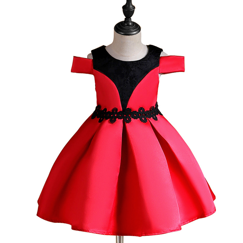 

Girls Embroidered Dresses Kids Princess Birthday Wedding Party Prom Designs Dresses For Girls Teenager Evening Dress Vestidos, Red