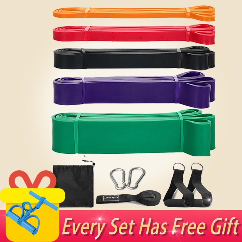 

TOMSHOO 8 PCS Resistance Band Set Strength Training Rubber Loops Resistance Exercise Stretch Bands Gym Home Fitness Equipment
