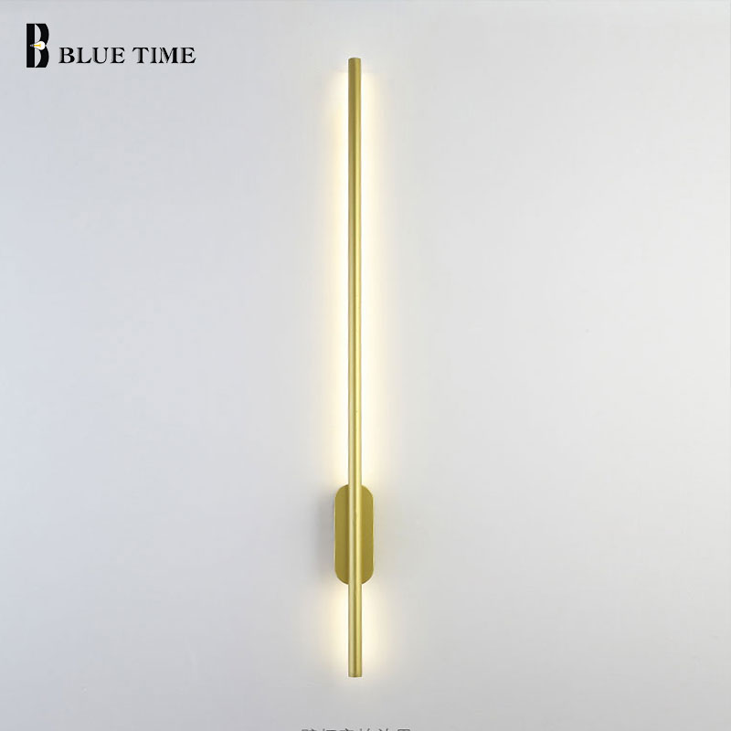 

Gold Frame LED Wall Light For Bathroom Bedroom Living Room Bedside Light Mirror Front Lights Wall Lamp Indoor Lighting L100cm