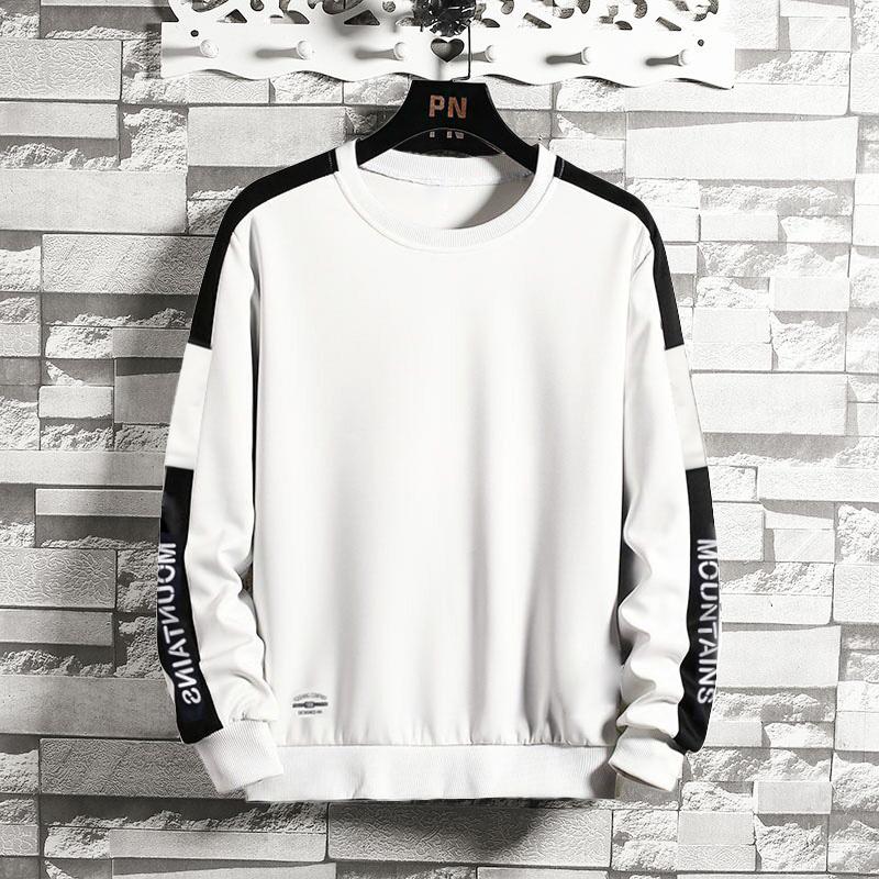 

2020 New Trend Men Hoodies Casual Solid Splice Pullover O-Neck Slim Fit Men's Sportswear Sweatshirt Print Male Hoody Tracksuit, Hh6777 blue