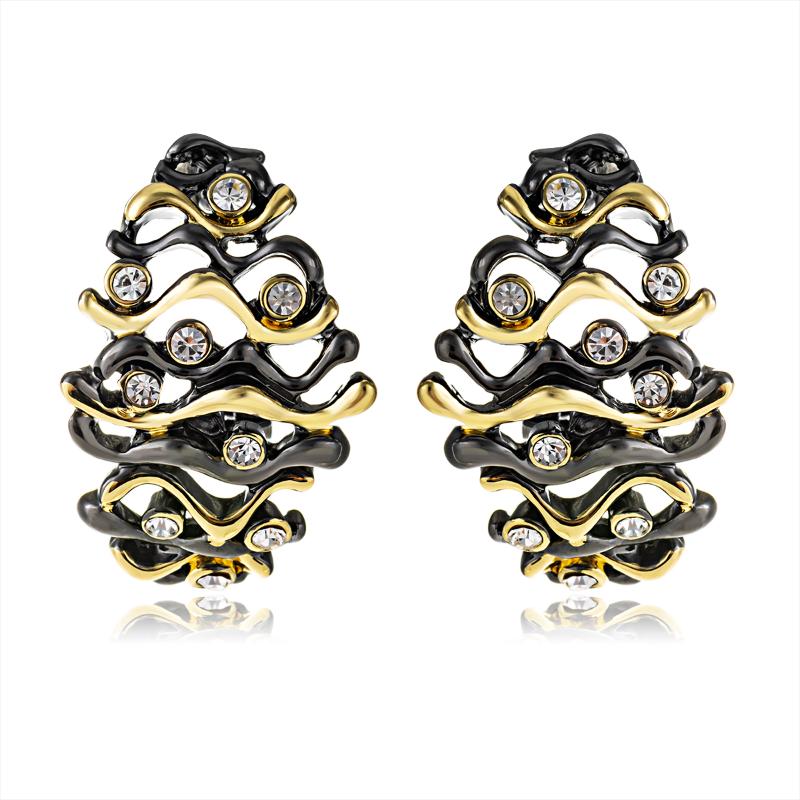 

Viennois New MixGold Color Stud Earrings For Women Female Fashion Zricon Jewelry Earrings 2020