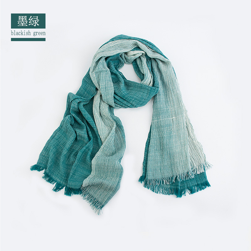 

2020 Wholesale Brand Winter Scarf Men Warm Soft Tassel Bufandas Cachecol Gray Plaid Woven Wrinkled Cotton Men Scarves
