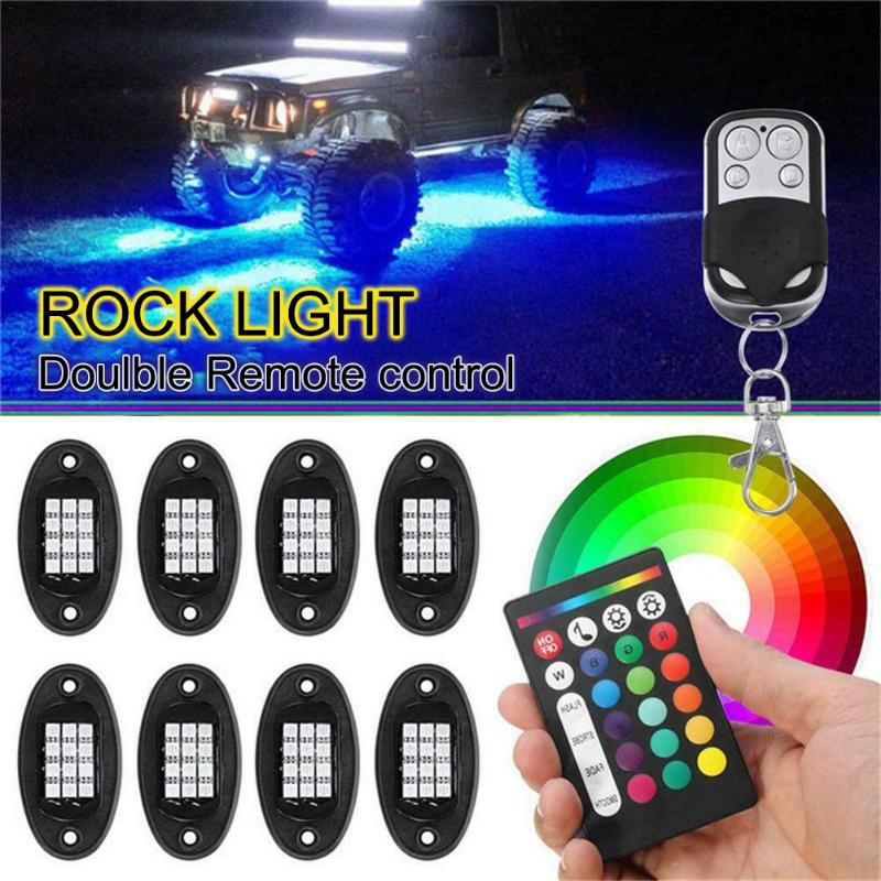 

8pcs RGB LED Rock Light Underglow Neon LED Light Kit for off-Road Truck Car Lights Decoration