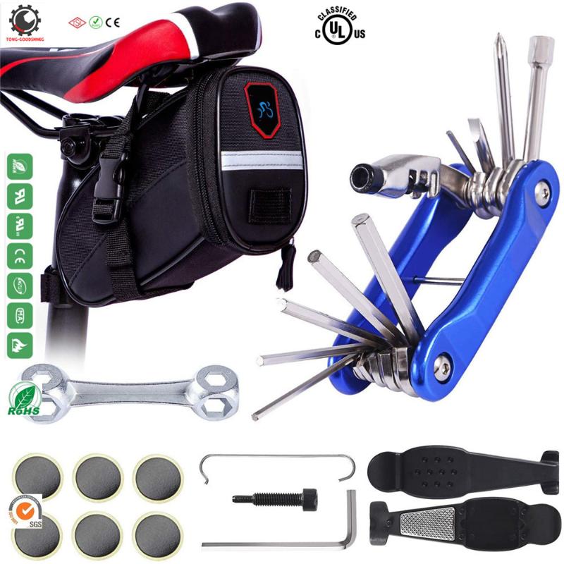 

Saddle Bag Bike Repair Tool Kits - Bicycle Tool Set with Bicycle Seat Packs and Bike Multi Function Chain Tire To