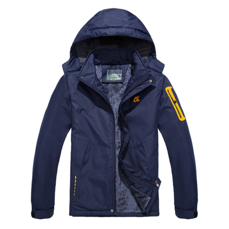 

2020 Men's Winter Fleece Jacket Warm Waterproof Sport Windbreaker Hiking Camping Outwear Outdoor 5XL Skiing Jacket Coat, Blue