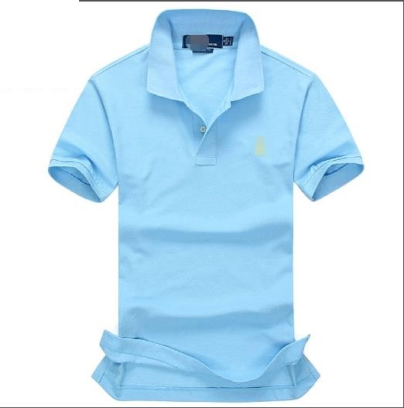 

The Blue Pure Color Loose Big Yards Men'S Short Sleeve T-Shirt 1741