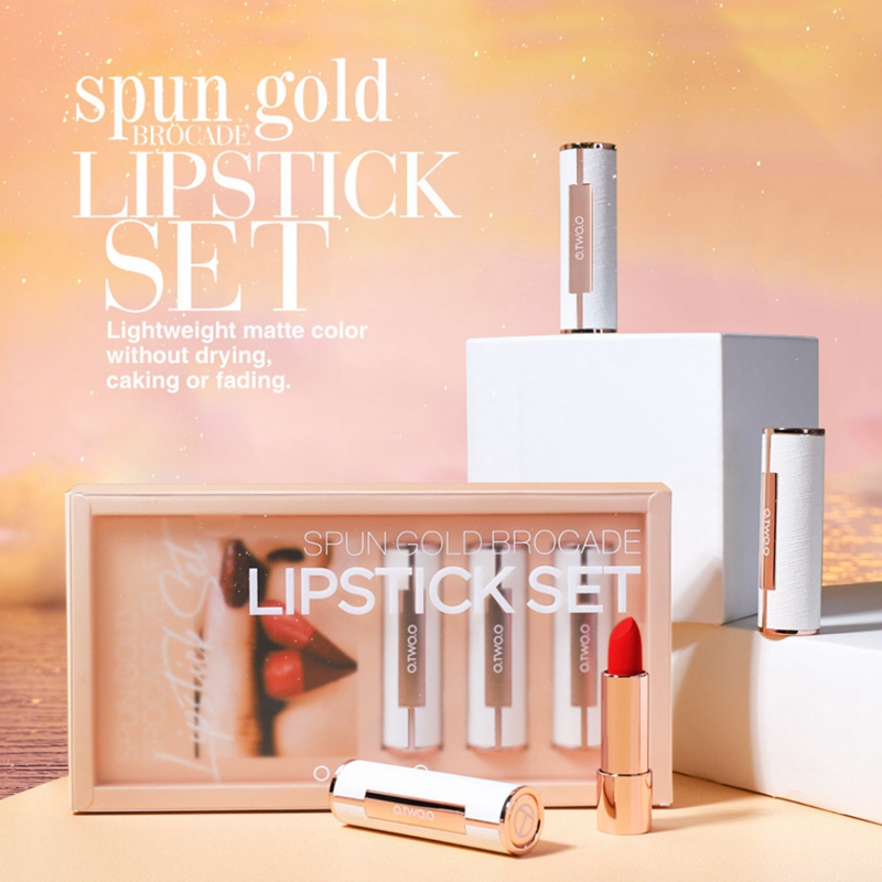 

3Pcs/set Lipstick Set Lips Makeup Kit Long Lasting Waterproof Matte Lipstick Cosmetic Set Tint Woman Fashion Gift