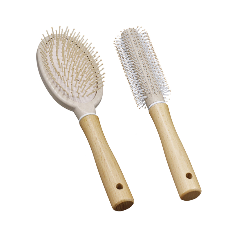 

Comb Set, Scalp Massage Anti-Static Wooden Airbag Hairbrush, Suitable for Drying Curly Hair and Straight Hair Round Comb, Suitab