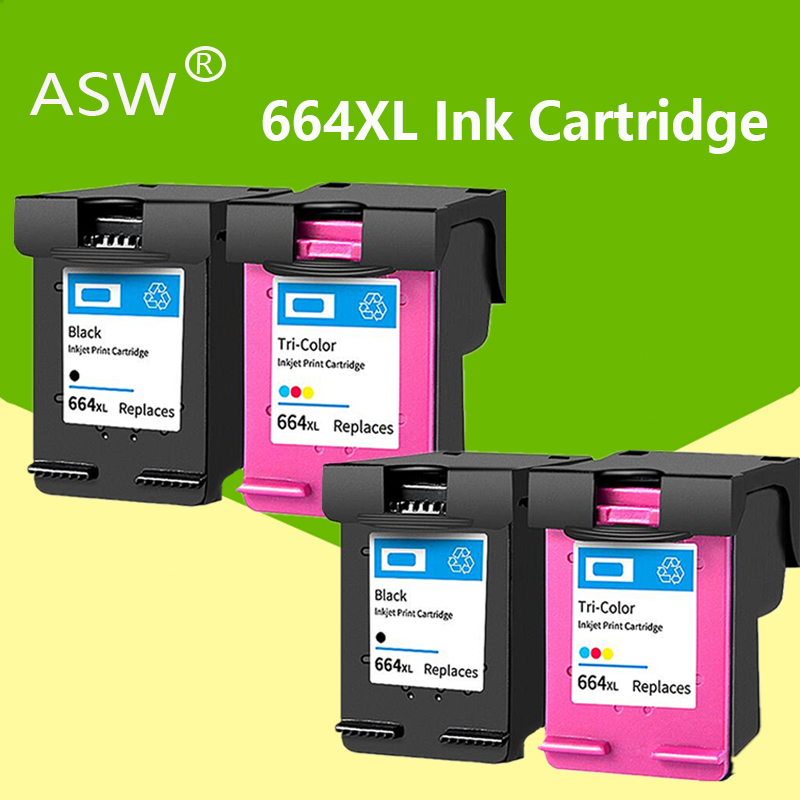 

4PK 664XL ink cartridge replacement For 664XL 664 for DeskJet 1115 2135 3635 1118 2138 3636 3638 4536 4676 Printer