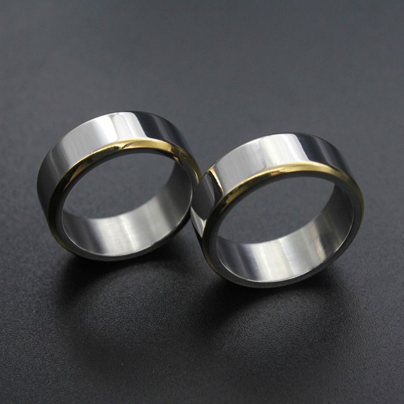 

High Quality Titanium Stainless Steel Ring Simple Fashion silver color Finger Ring For men jewelry Size 6-11