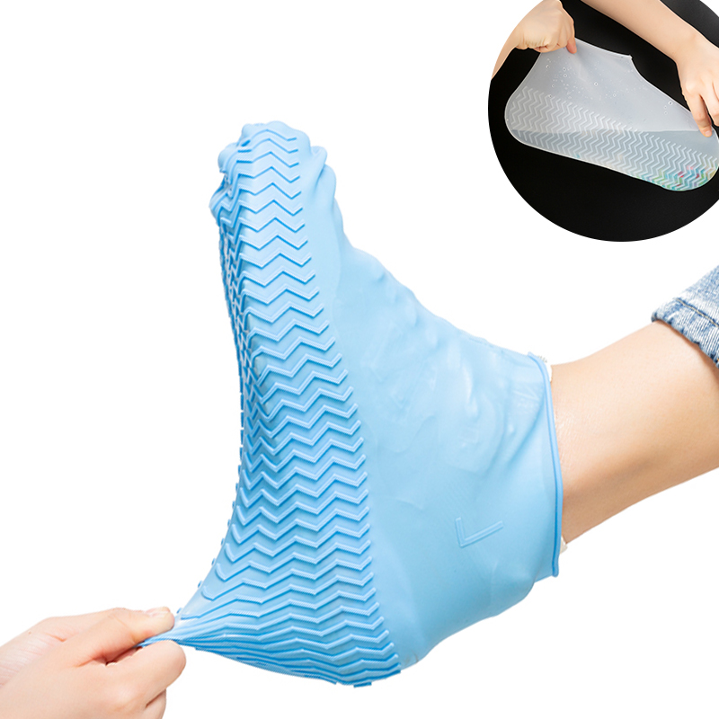 

Silicone Overshoes Reusable Waterproof Rainproof Men Shoes Covers Rain Boots Non-slip Washable Unisex Wear-Resistant Recyclable