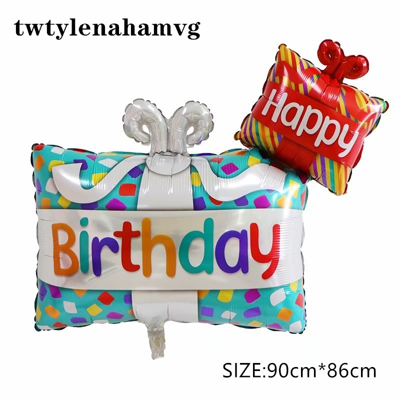

New color HAPPY BIRTHDAY gift cake aluminum foil toy balloon wedding Valentine's Day mother's day baby 1-year-old party balloons