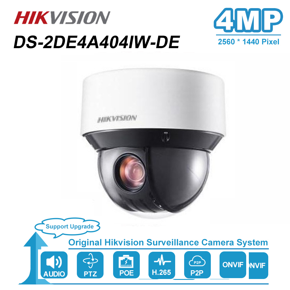 

4MP 4x Network IR Security Dome PTZ IP Camera Zoom 2.8-12mm Audio SD PoE Outdoor CCTV Surveillance DS-2DE4A404IW-DE