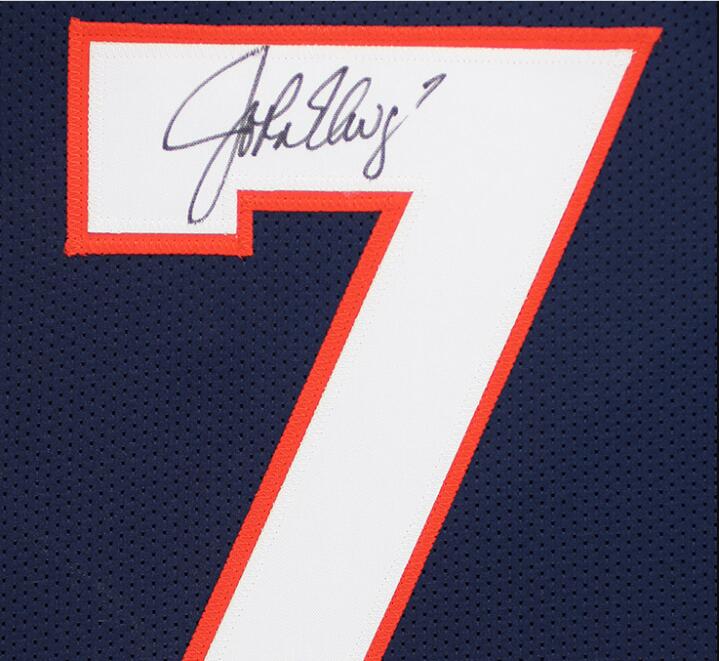 

John Elway Signed signatured Autographed Jersey shirts, Black