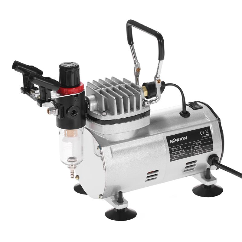 

KKmoon Professional Dual-Action Hobby Spray Air Brush Set Tattoo Nail Art Paint 3 Airbrush Kit With Air Compressor