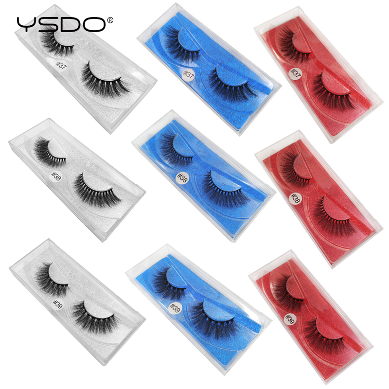 

YSDO 1 box mink eyelashes full strip lashes makeup 3d eyelashes natural long false hand made 3d mink lashes cilios