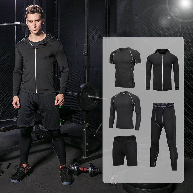 

2020 Compression sport suits men sport sports quick drying running clothing sets joggers training gym fitness workout set, 3 piece set
