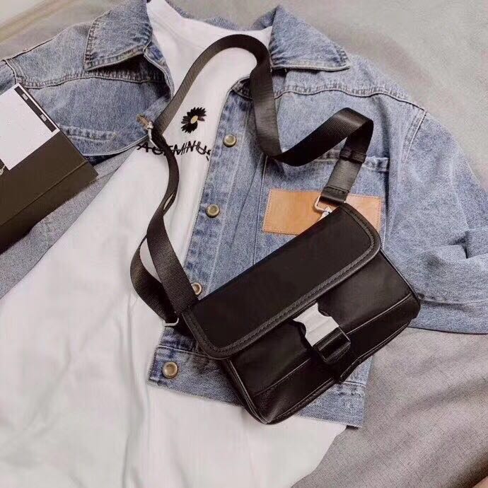 

wholesale Shoulder bag Crossbody bag men messenger bag for man purse satchel waterproof parachute fabric men purs handbag valise, Black