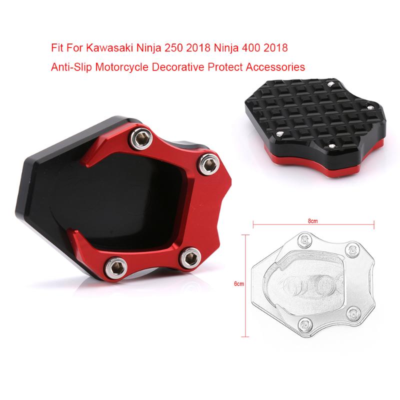 

For Ninja 250 2020 Ninja 400 2020 CNC Motorcycle Kickstand Foot Moto Side Stand Extension Pad Support Plate Enlarge